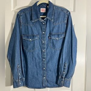 Levi Strauss Classic Pearl Snap Denim Shirt